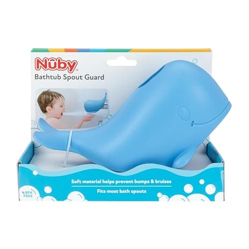 Nuby Bathtub Safety Spout Guard - Compatible with Most Standard Faucets - Bath Toys - Whale thumbnail 6