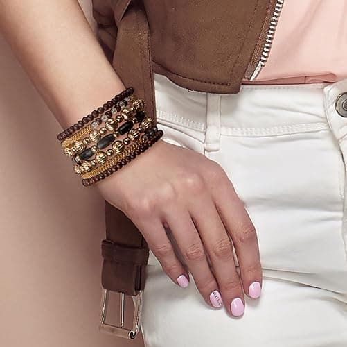 SPUNKYsoul Handmade Bohemian Multi-Color Beaded Coil Bracelet – Comfortable, Adjustable Boho Wrap Cuff That Stacks Easily and Lets You Effortlessly Elevate Any Outfit, Day or Night thumbnail 5