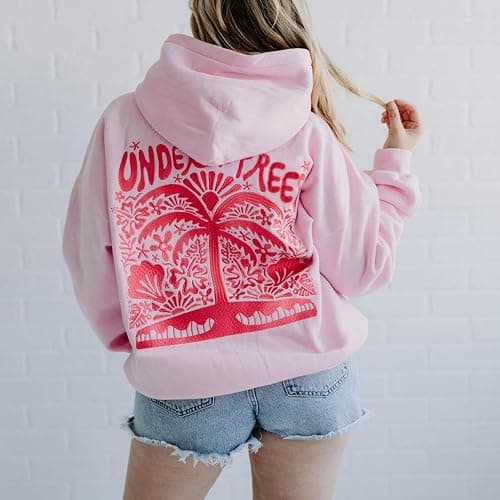 Sastianaen Cute Graphic Hoodies for Teen Girls Y2k Oversized Print Hoodie Vintage Preppy Pullover Sweatshirt - Image 1