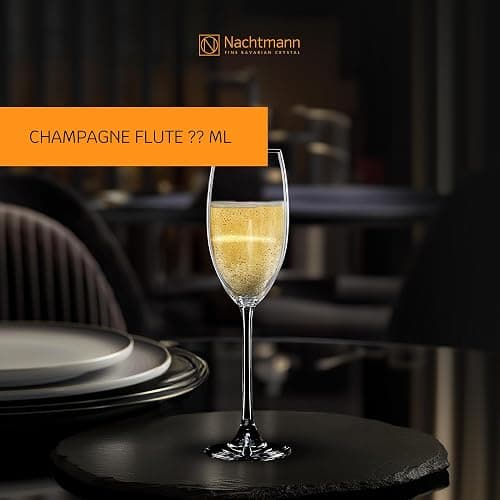 Nachtmann Vivendi 9 Oz Champagne Flutes (Set of 4) - Elegant Modern Stemmed Crystal Clear Glasses, Dishwasher Safe - Ideal for Weddings, Anniversaries - Sparkling Wine & Celebration Glassware thumbnail 4