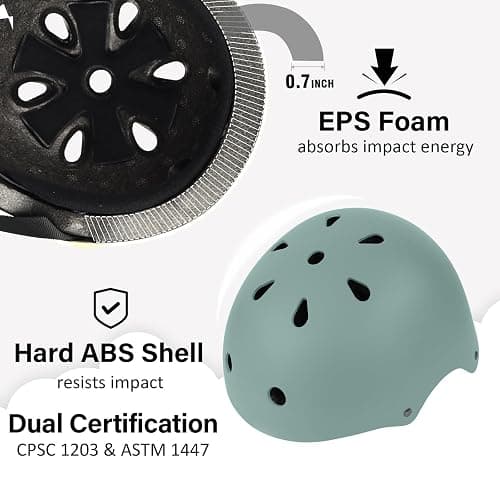Bristol | Bike Helmet, Lightweight Adjustable, Multi-Sport for Bicycle Skate Scooter, 3 Sizes for Adult Youth & Kids thumbnail 2