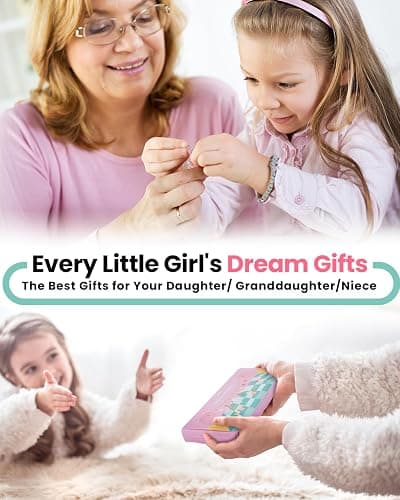 Deinduser Charm Bracelet Making Kit for Girls, Clip on Charms Kit for Bracelets, Charms for Bracelets with Clasp, Chain Bracelet Set for Girls, Ages 5-12 thumbnail 4