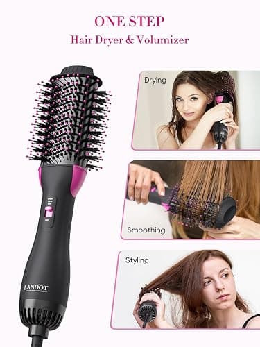 Hair Dryer Brush Blow Dryer Brush in One - Plus 2.0 One-Step Hot Air Brush - 4 in 1 HairDryer Styler and Volumizer for Drying Straightening Curling Volumizing Hair thumbnail 4