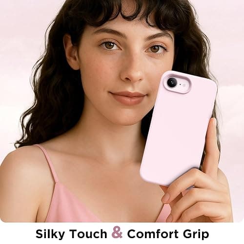 GolbinBox Magnetic for iPhone 17e Case & iPhone 16e Case, Compatible with MagSafe, [Soft Anti-Scratch Microfiber Lining], Slim Liquid Silicone Shockproof Protective Phone Case 6.1 inch, Chalk Pink thumbnail 8