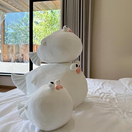 Goylmc Puffer Fish Plush Pillow - 15.7 inch Puffer Fish Stuffed Animal Plush - Birthday for Girls Boys Adults thumbnail 7