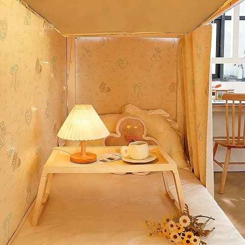 Ingzy Top Bottom Bunk Bed Curtains,Loft Bed Canopy Curtains | Blackout Privacy, with Rope & Buckles, Breathable Dustproof, Bunk Accessories for Kids Teens Twin Size Dorm Room thumbnail 5