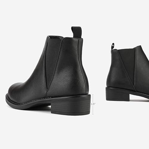 DREAM PAIRS Women's Ankle Boots Chunky Low Heel Chelsea Booties Slip On Elastic Fall Short Boots thumbnail 3
