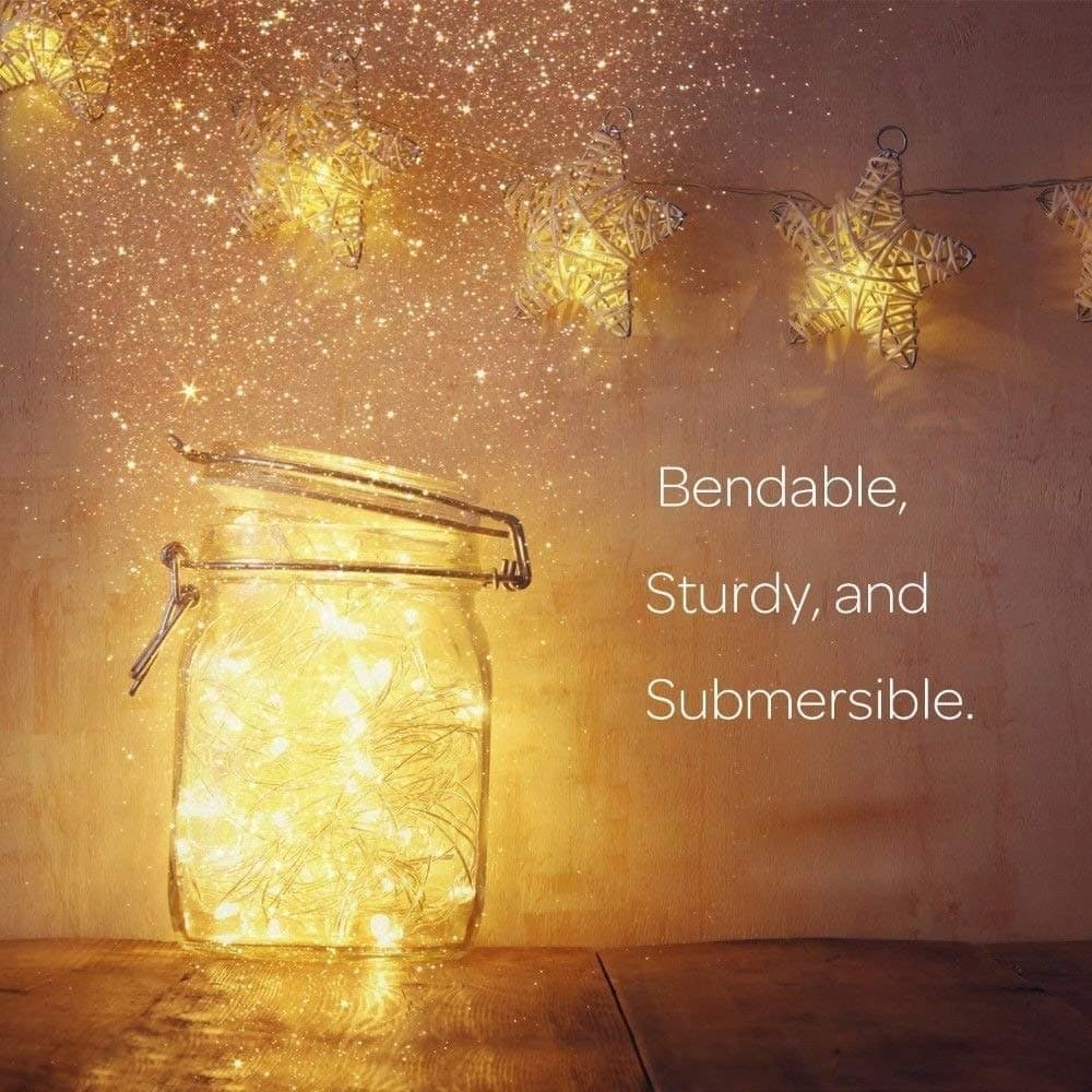 ANJAYLIA LED Fairy String Lights, 10Ft/3M 30leds Firefly String Lights Garden Home Party Wedding Festival Decorations Crafting Battery Operated Lights, Warm White thumbnail 2