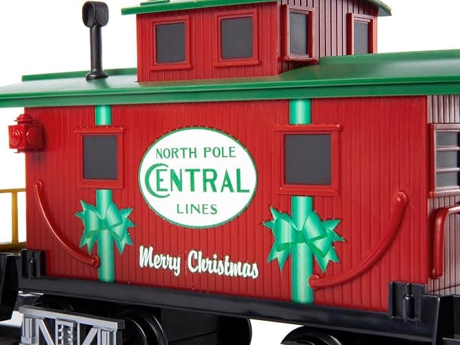Lionel Battery-Operated North Pole Central Freight Toy Train Set with Bluetooth, Locomotive, Train Cars, & Track with Authentic Train Sounds, Lights, & Water Vapor Smoke Effects for Kids 4+ thumbnail 15