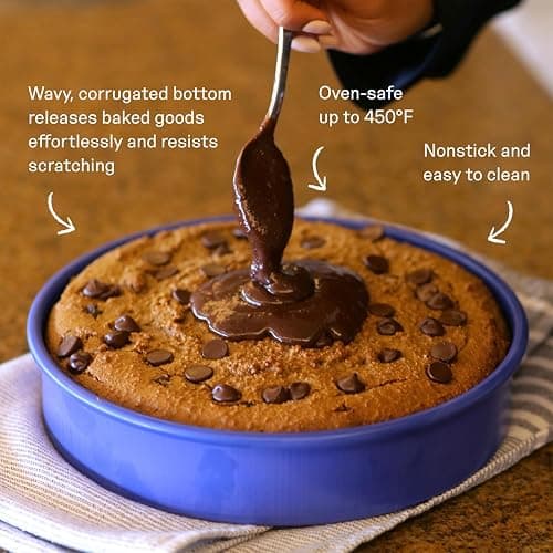 Great Jones Patty Cake (Blueberry) | Nonstick 9-Inch Round Cake Pan | Heavy-Duty Aluminized Steel | Easy Release Coating | Oven-Safe Up to 450°F | Even Heat Distribution | Dishwasher-Friendly thumbnail 3