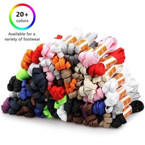 UpUGo 3 Pair Flat Shoe laces, 5/16" Wide Shoelaces for Athletic Running Sneakers Shoes Boot Strings thumbnail 7