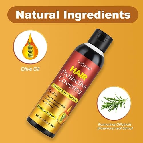 Luxfume Quick Weave Protective Shield, Weave Glue for Quick Dry, Hair Protective Liquid Cap for Hair and Scalp Protection, Easy to Apply and Comfortable (6.oz,Black) thumbnail 6