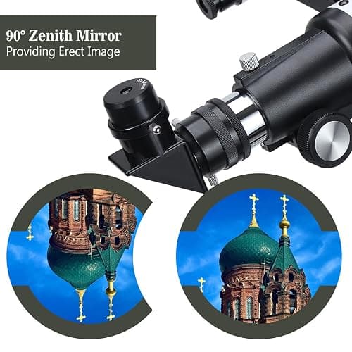 Telescopes, Telescope for Kids and Adults Beginners, 70mm Aperture 400mm Focus Length Refractor Travel Telescope with AZ Mount for Observe The Moon and Landscape-Black thumbnail 4