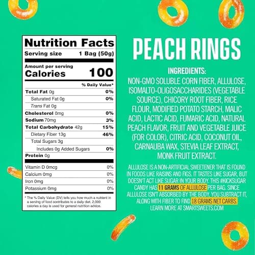 SmartSweets Variety Pack, Candy With Low Sugar & Calorie, Healthy Snacks For Kids & Adults - 1.8oz (Pack of 7) thumbnail 4