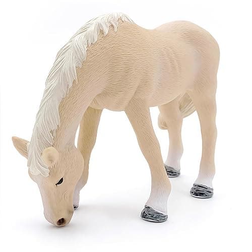 Higherbros Horse Toy for Kids and Toddlers, Farm Animal Horse Figurine for Birthday Cake Topper, Garden Decoration, Party Favors, Kids School Project (Beige) thumbnail 4