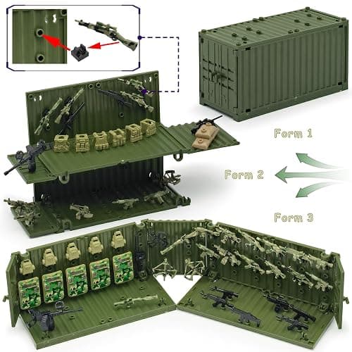 ALEYOOTECHE Modern Military Weapon Pack Building Block Toys for Swat Team Building Brick Weapon Set for Army Equipment Gear Sets Compatible with Mini Figure of Major Brand (220 pcs) thumbnail 8