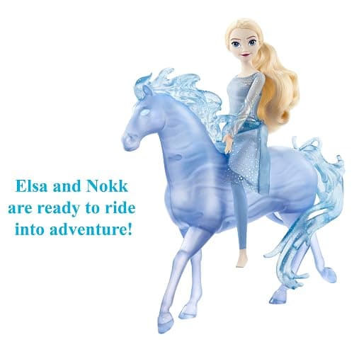 Mattel Disney Frozen Toys, Elsa Fashion Doll & Horse-Shaped Water Nokk Figure Set, Inspired by the Frozen 2 Movie thumbnail 7