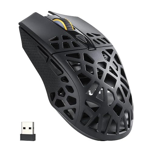 LTC GM023 Tri-Mode Wireless Gaming Mouse, Black | 79g Ultra-Light Honeycomb Design, 2.4Ghz/BT/Wired, 6-Level DPI 8000, 6 Programmable Buttons, Pro Software - Image 1
