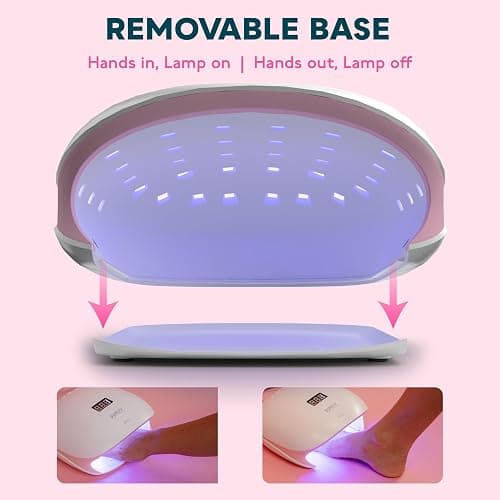 SUNUV LED UV Nail Light, UV Lamp for Gel Nails Polish with 4 Timer Settings, LCD Display Removable Base, SUN4S Pink thumbnail 6