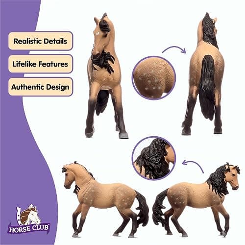 Schleich Horse Club - Andalusian Mare - 5" Hand-Painted Collectable, Realistic Toy Horse Figurine for Girls and Boys. Durable Educational Figure for Fun Imaginative Play. Cool Kids Toys Ages 5+ 14894 thumbnail 4