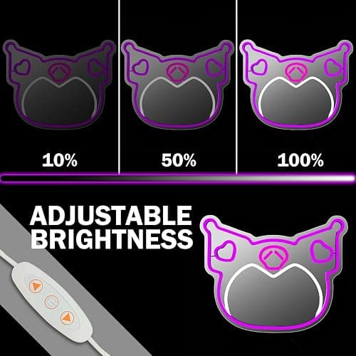 Anime Mirror Neon Sign Dimmable Led Neon Mirror Sign for Dresser Room Decor Anime Wall Neon Light Up Acrylic Bedroom Wall Locker Room Living Room thumbnail 4