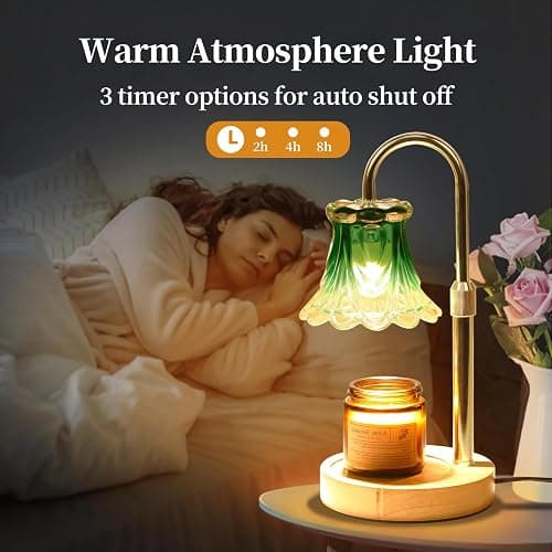 GEEZO Fragrance Candle Warmer Lamp，Electric Candle Warmer with Timer & Dimmer，Mom Christmas Birthday Gifts for Women, House Warming Gifts New Home Bedroom Decor thumbnail 7