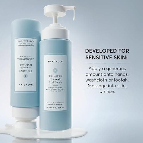 Naturium The Calmer Ceramide Body Wash, Frangrance-Free, Cleansing & Moisturizing for Dry, Sensitive Skin, Dermatologist-Tested, Paraben & Cruelty-Free, 16.9 oz thumbnail 5
