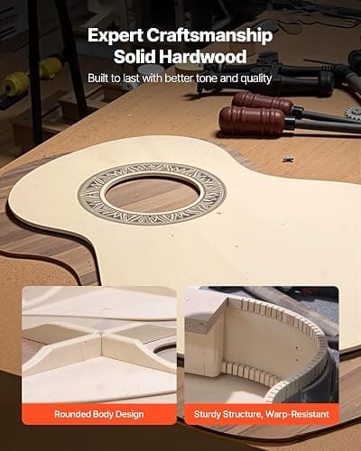 VEVOR Acoustic Guitar, Classical Guitar Starter Kit for Beginners, with Nylon Strings, Basswood Guitar, for Kids Adults Girls Boys Students thumbnail 4