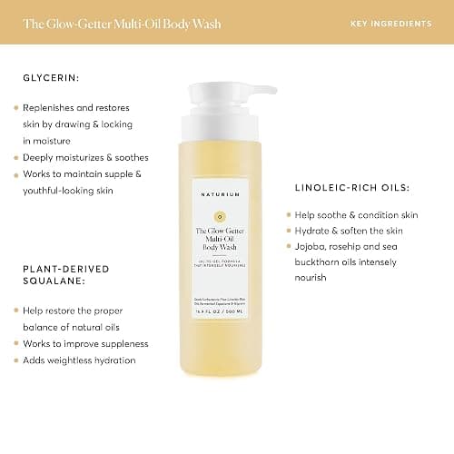 Naturium The Glow Getter Multi-Oil Hydrating Body Wash, Gentle Cleanser, 16.9 oz - Glow Getter - 16.9 Fl Oz (Pack of 1) thumbnail 3