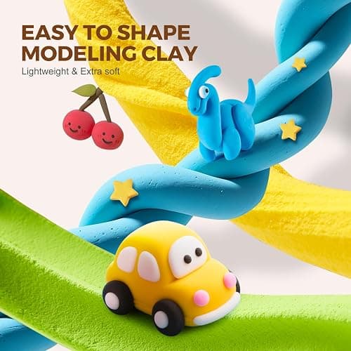 Air Dry Clay for Kids, 24 Colors Modeling Clay Kit with Storage Box & Sculpting Tools, Magic Molding Clay for Boys & Girls Crafts Gift, Age 6-12 Year Olds thumbnail 5