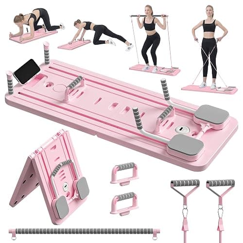 JANUA Pilates Board - Pilates Reformer Set, Multi-Purpose Foldable Pilates Reformer Board for Home, 5 in 1 Pilates Sliding Board - Image 1