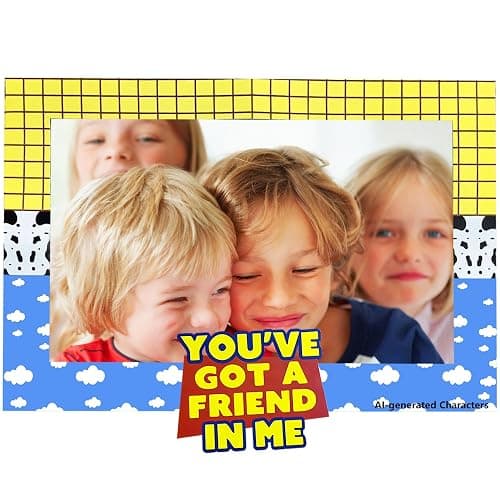 LaVenty You've Got A Friend in Me Party Photo Booth Props Frame | You've Got A Friend in Me Party Photo Booth Props Frame Friend Party Supplies Friends Decor Party Favors for Boy Birthday thumbnail 4