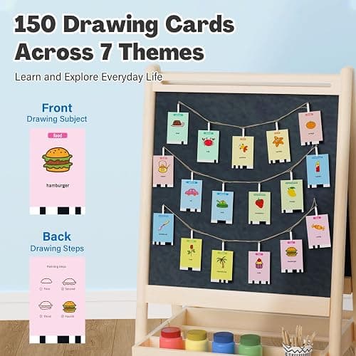 RIVGOT Drawing Robot for Kids with 150 Cards, Voice Interactive Educational Drawing Machine, Montessori Painting Learning Toys for 3 4 5 6 7 8 Year Old Boys Girls Birthday Party thumbnail 5