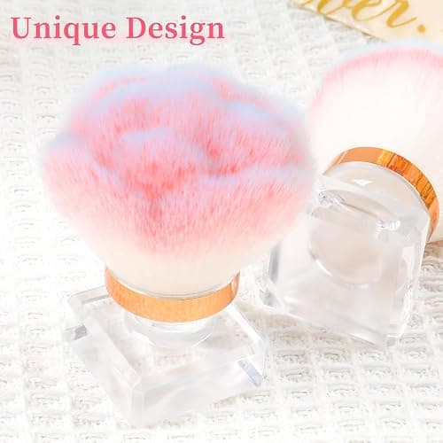 ANGNYA Nail Dust Brush, Pink Rose Soft Duster Brush Art Dust Powder Remover Makeup Manicure Brushes Clean Up Tools for Acrylic Nails thumbnail 5