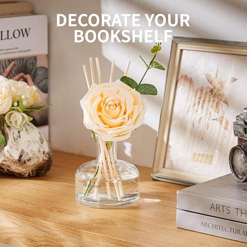 Reed Diffusers Set, 7.10 oz Vanilla Scented Diffuser with 7 Sticks, Long Lasting Home Fragrance for 120 Days, Perfect for Bathroom, Shelf Decor, Air Fresheners thumbnail 5