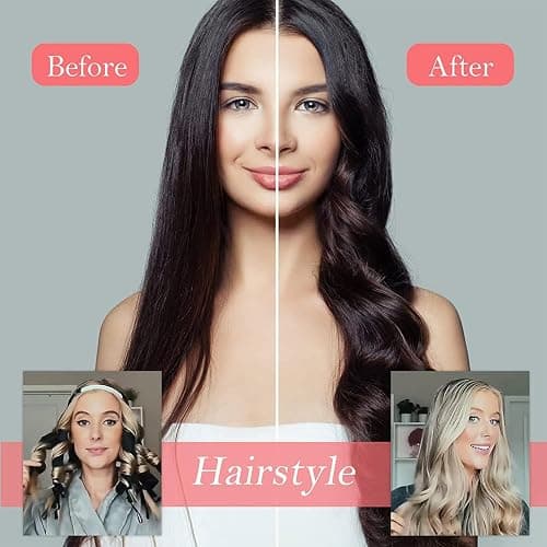 Heatless Curls Headband Adjustable Heatless Hair Curler, Removable Claw Design No Heat Curling Rod Headband Lazy Hair Curler for Long Hair, DIY Hair Rollers Styling Tool for Women Girls Curls Wave thumbnail 8