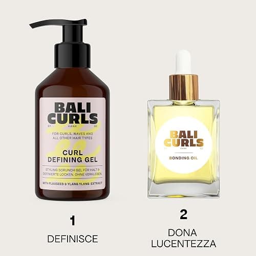 BALI CURLS Curl Defining Gel 150ml – Con Semi di Lino ed Estratto di Ylang Ylang – Vegano – Per Capelli Naturali, Lisci e Ben Definiti – Styling e Cura dei Capelli thumbnail 8