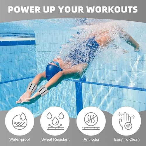 Welebar Adjustable Wrist & Ankle Weights for Women and Men, 1 Pair(1 Lb Each) Silicone Weighted Bangles for Yoga Fitness Pilates Gym Exercise thumbnail 4