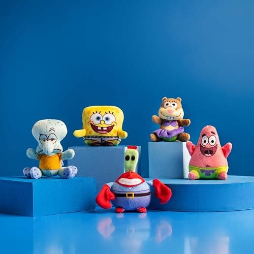 Micro Teenies - Spongebob Square Pants 5-Pack - Collectible Miniature Plush Figure, Suffed Animal, Toy Mini Soft Figure for Kids Ages 4+ thumbnail 6