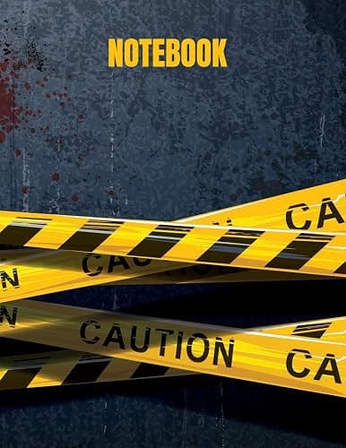 Notebook: caution cover (8.5 x 11) inches 110 pages, Blank Unlined Paper for Sketching, Drawing , Whiting , Journaling & Doodling (caution notebook,) - Image 1