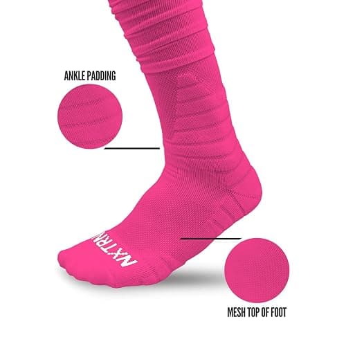Nxtrnd XTD Scrunch Football Socks, Extra Long Padded Sport Socks for Men & Boys thumbnail 2