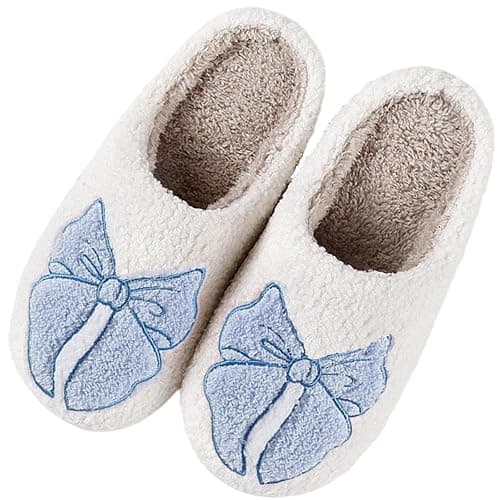 HIPINISS Womens Mens Slippers Retro Memory Foam Cute Cartoon Plush Fluffy Warm Fur Lined slippers Indoor House Home Winter Shoes thumbnail 4