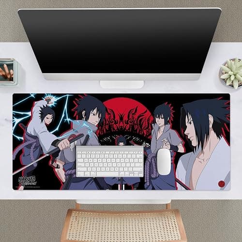 Head Case Designs Officially Licensed Naruto Shippuden Sasuke Graphic Art 37.4 x 15.75 x 0.16 inches (900 x 400 mm) - XL Gaming Office Desk PC Keyboard Mouse Mat Pad thumbnail 3