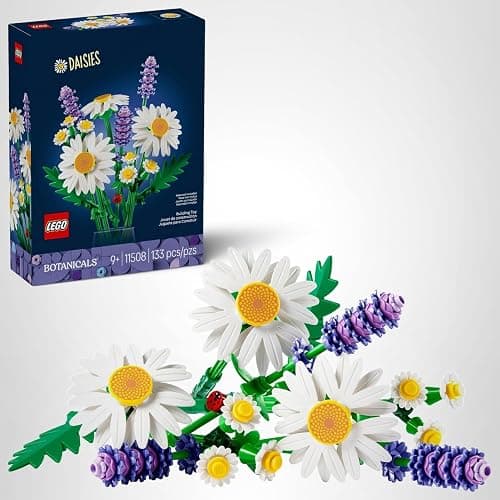 LEGO Botanicals Daisies Building Toy - Artificial Flowers Crafting Kit for Girls & Boys, Ages 9+ - Kids Room Decor for Book Shelf or Desk - Gift Idea for Birthdays - 11508 thumbnail 7