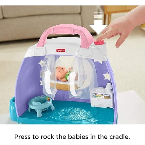 Fisher-Price Little People Toddler Toy Cuddle & Play Nursery Playset with Figures for Preschool Pretend Play Kids Ages 18+ Months thumbnail 4