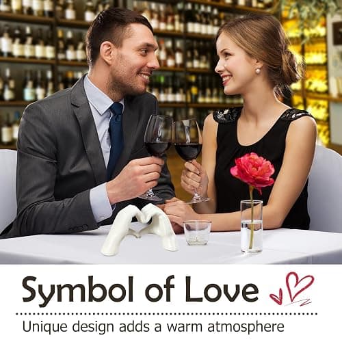 Zorbal White 3D Printed PLA Living Room Accessories,Heart Ornament for Desk & Shelf, Minimalist Heart Ornaments for the Home Decor, Warm Home Decoration Gift for Valentine's Day & Anniversaries thumbnail 2