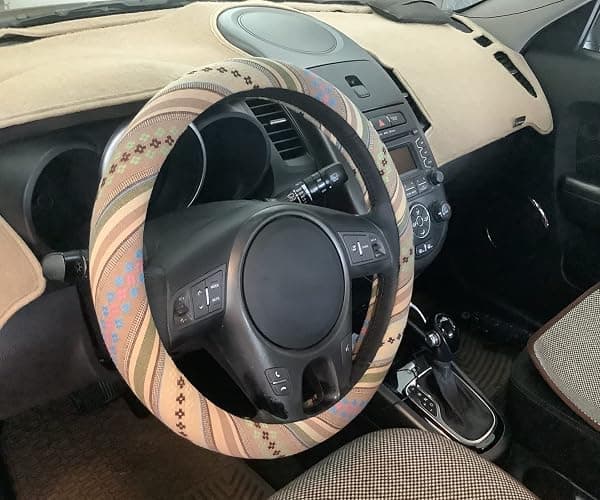 Boho Steering Wheel Cover for Women Men Baja Blanket Enthic Car Steering Wheel Cover Ethnic Car SUV Wheel Protector, Breathable, Anti-Slip, Odorless, Universal Fit 14.5-15 Inch thumbnail 5