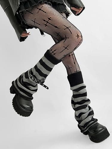 GGOOB 2 Pack Ripped Gothic Tights for Women - Gothic Accessories & Clothing thumbnail 3