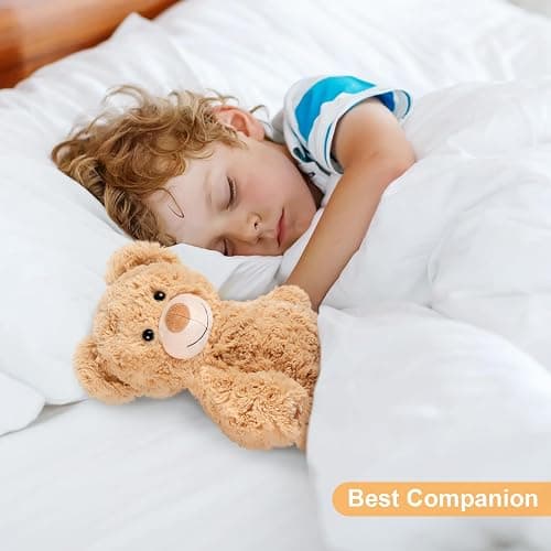 SuzziPals Teddy Bear Stuffed Animals, Microwavable Stuffed Animal Heating Pads for Heat Therapy, Stress Relief Toy for Anxiety, Cuddle, Companion, Bear Plush Gifts for Girls Boys Adults - Teddy Bear thumbnail 5