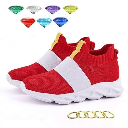 Boys Sneakers Shoes for Kids Boys Girls Red Birthday Fashion Walking Shoes - 13 Little Kid - Shoes With Ring Gems